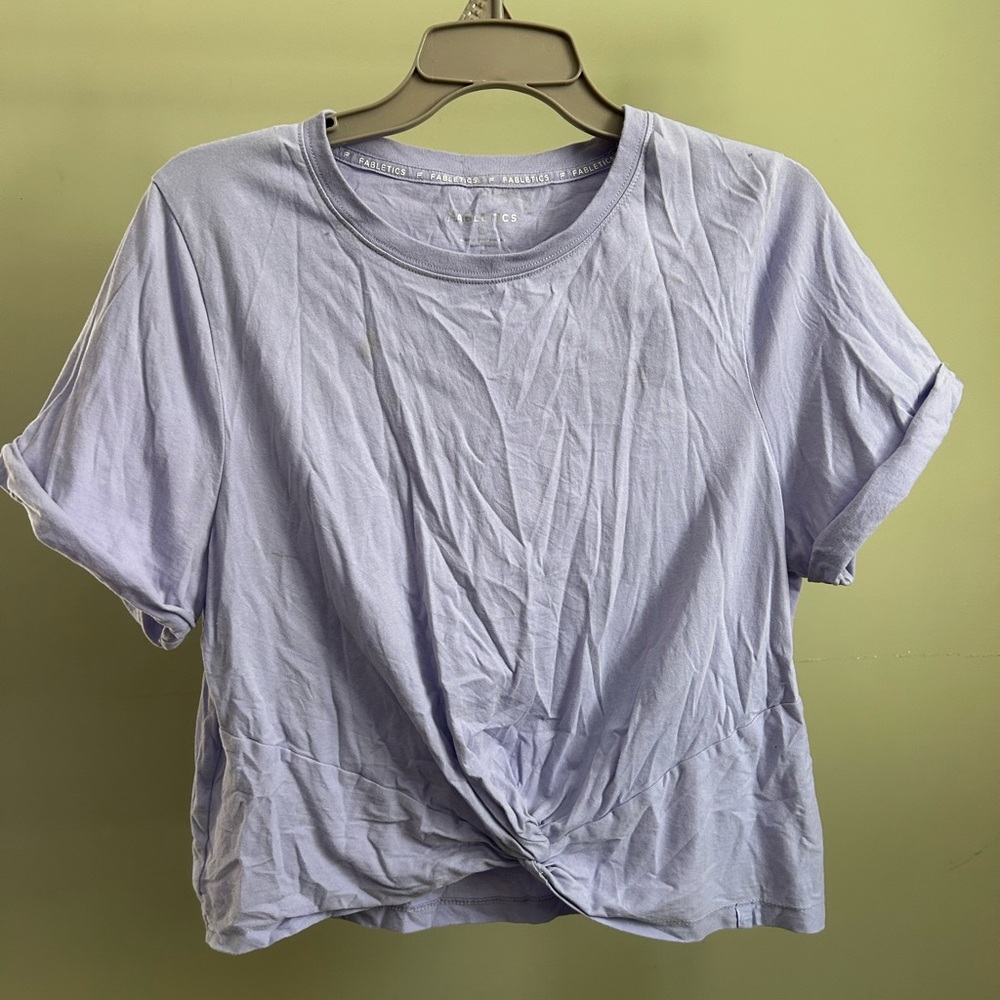 Fabletics Light Purple Short Sleeve Tee